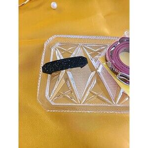 Origami Owl Leather Wrap Around Bracelet For her - Black Crystal Bar 2 Pc Set